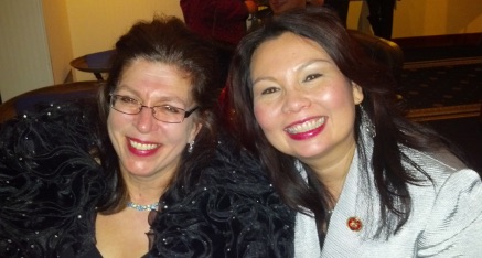 Madelaine Sayko and Congresswoman Tammy Duckworth at Disability Ball